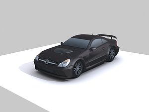 Mercedes Brabus T65 RS Vanish - race car -low poly for game with unwrap map