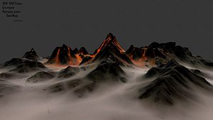 3D volcano