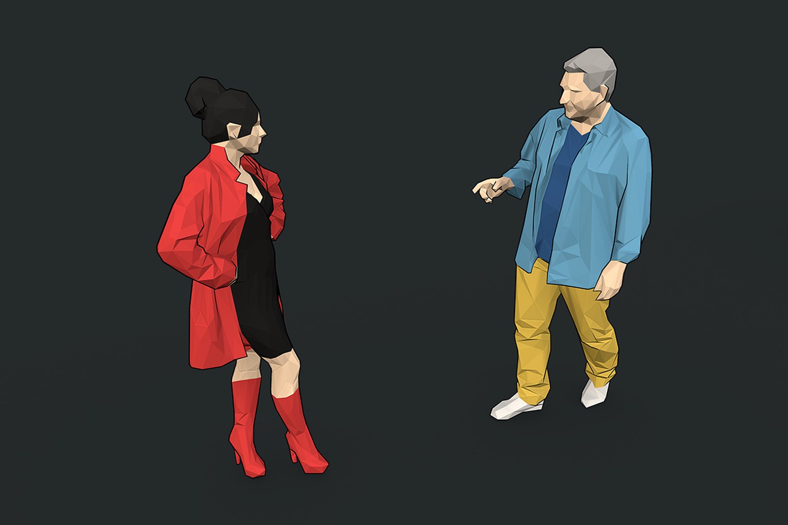 3D People Colorful Model - TurboSquid 1313462