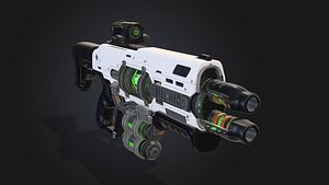 Sci-Fi Energy Plasma Rifle 3D Model