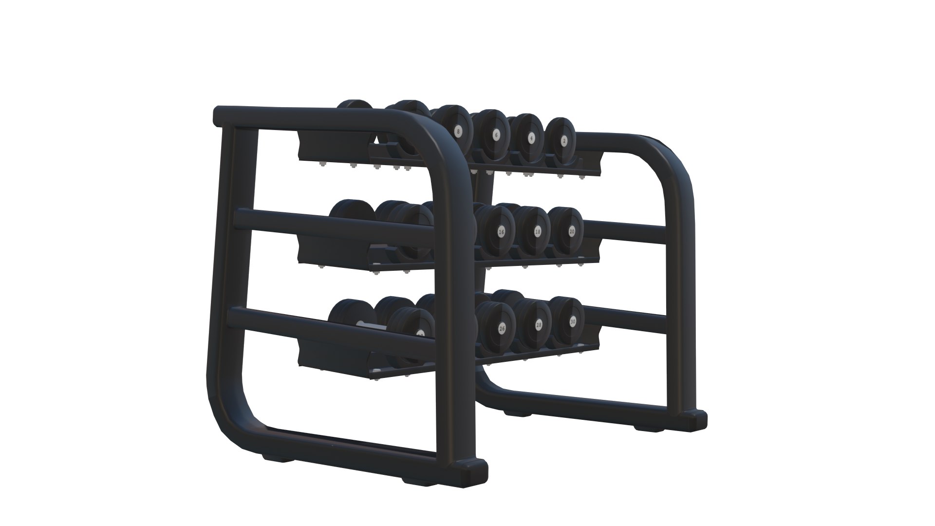 Dumbell Rack Model - TurboSquid 2376432