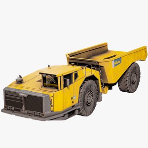 3D Underground Mining Truck Epiroc MT-42 Dirty PBR
