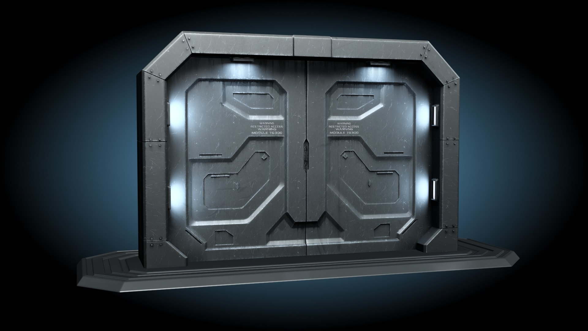 Sci Fi Gate Door Model