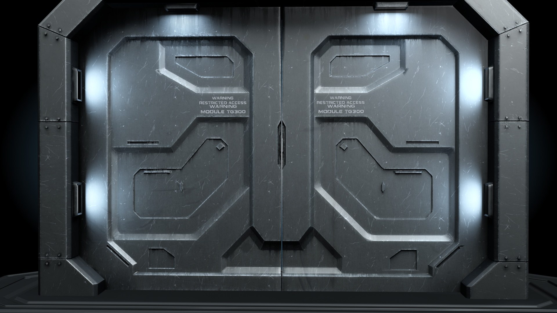 Sci Fi Gate Door Model