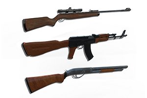 gun weapons packs 3D