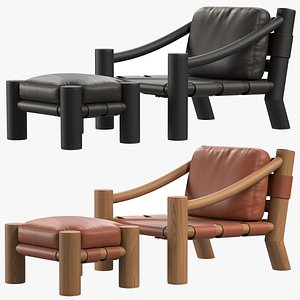 3D Tacchini Elephant armchair and ottoman