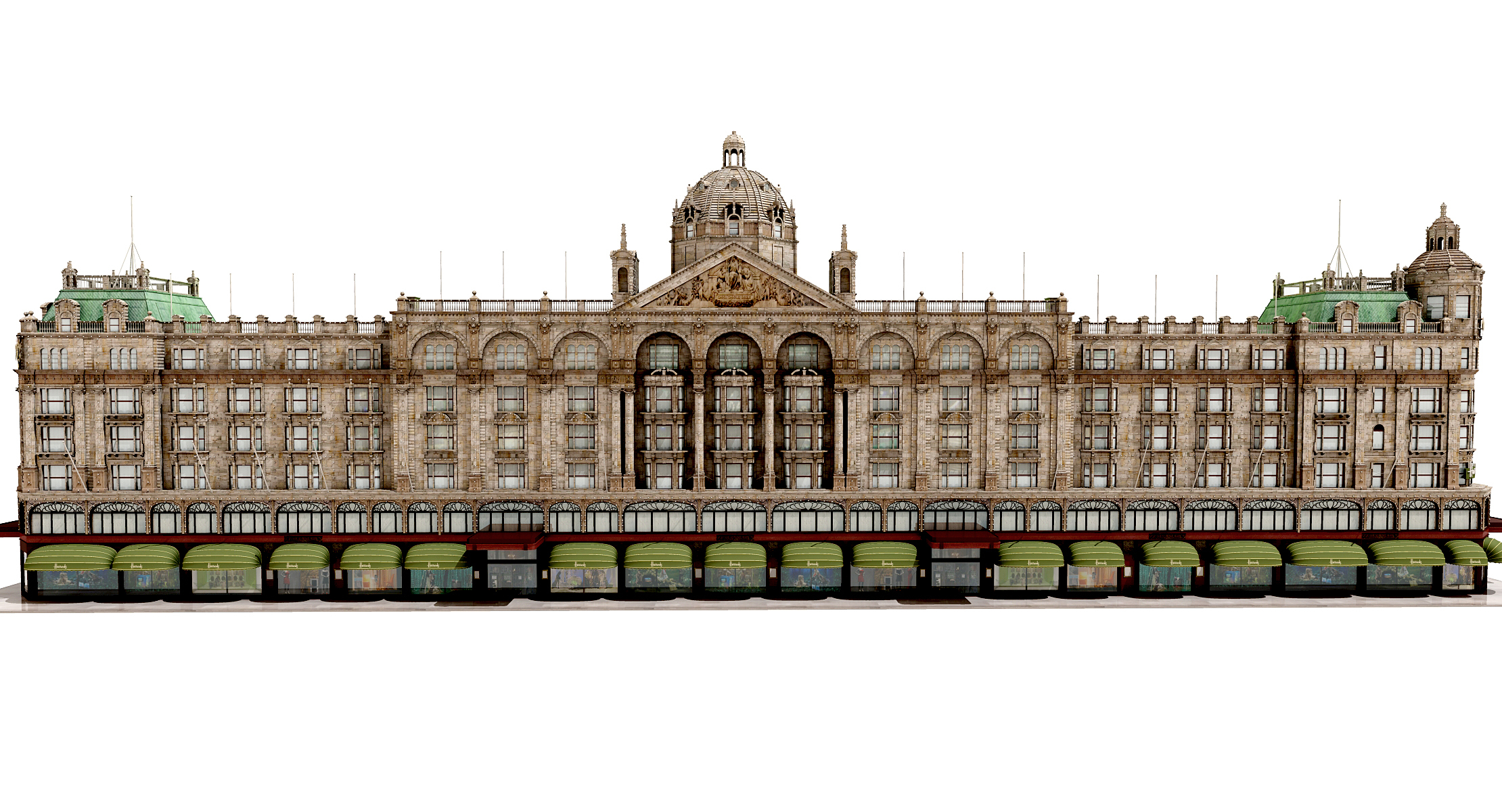 3d historic shopping mall harrods