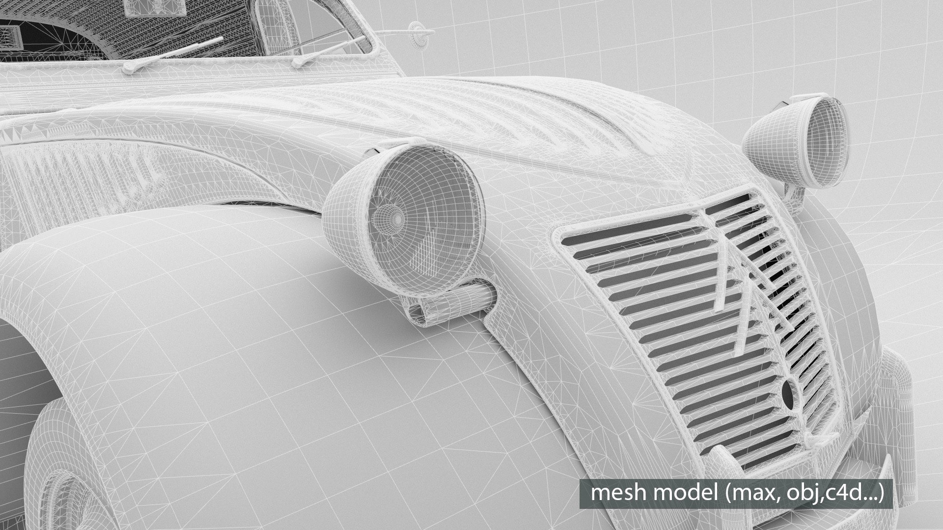 3D Citroen 2CV Fourgonnette 1958 https://p.turbosquid.com/ts-thumb/D5/A2uPxy/SC/wire12/jpg/1668457518/1920x1080/fit_q87/1b6dd580cbf1ef833958aa199045d38943cc7444/wire12.jpg