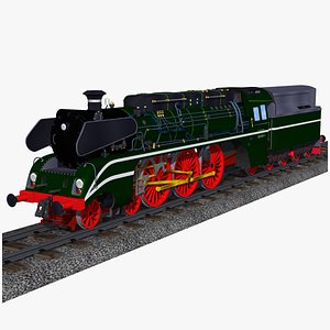 german steam locomotive 02 0314-1 3D