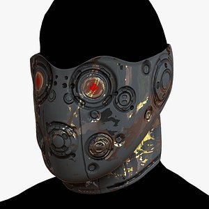 Gas mask respirator scifi futuristic 3d