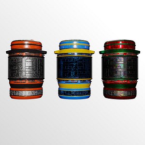 3D model Barrel Sci-Fi Collection