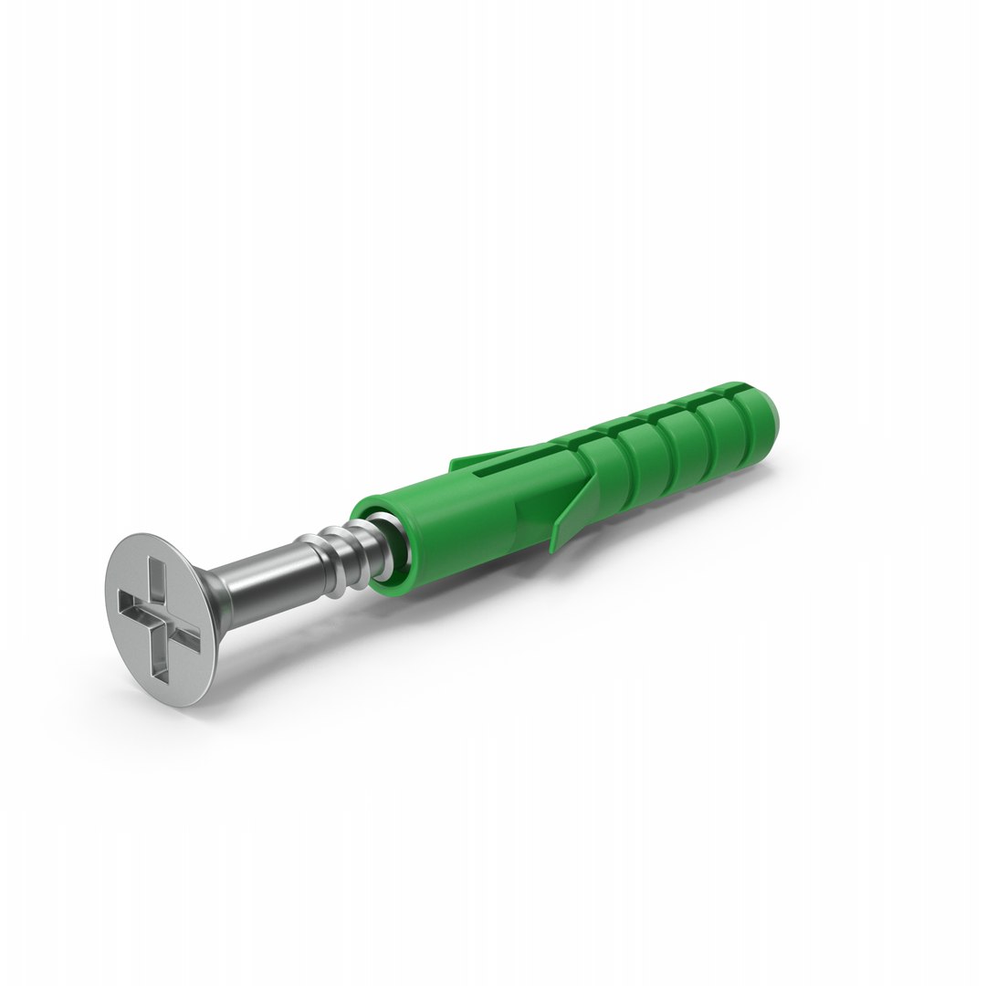 3D Green Drywall Screw TurboSquid 1982477