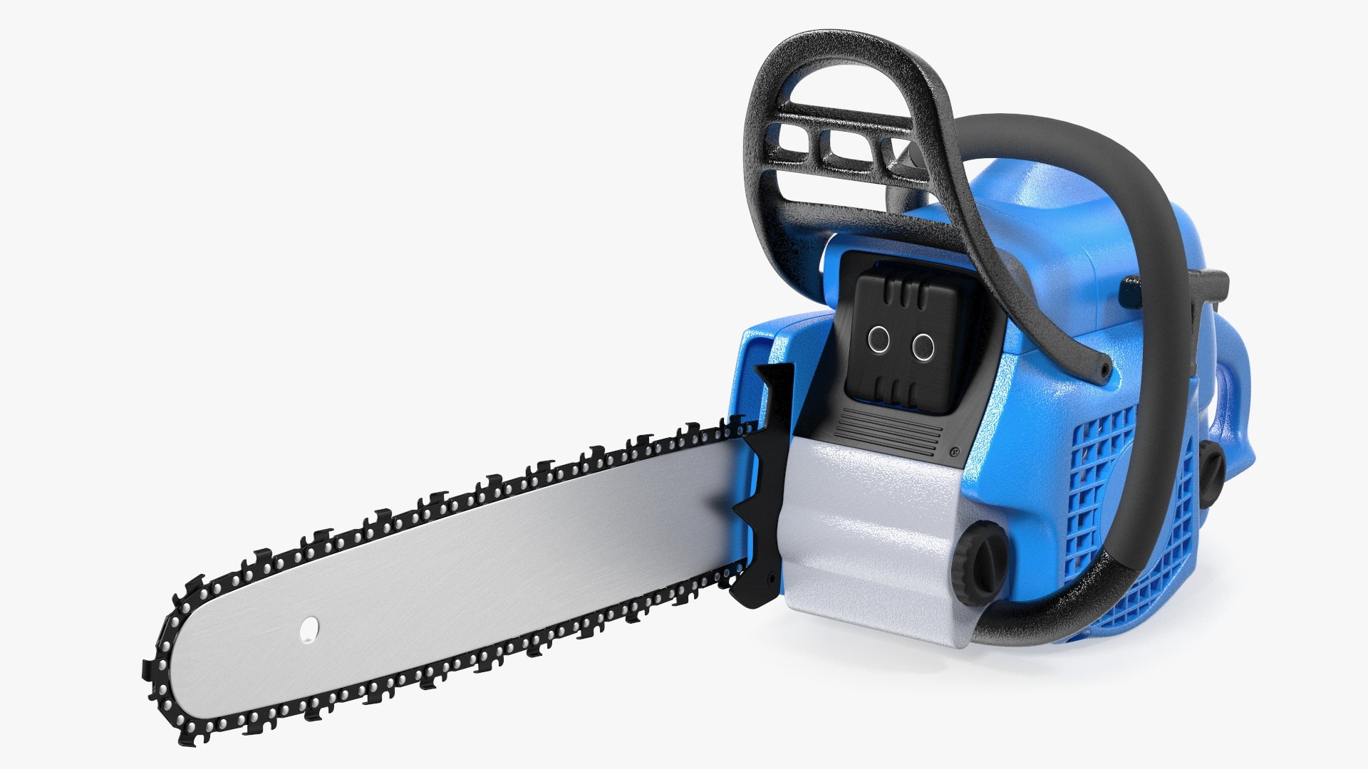 Blue Gasoline Chainsaw 3D model preview