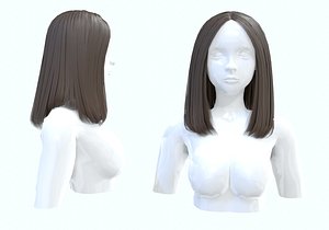 3D Female Basic Hairstyle