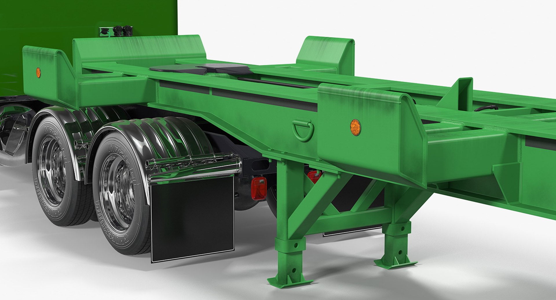 Truck terminal trailer chassis 3D model - TurboSquid 1366265