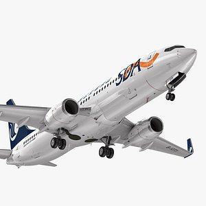 Boeing 737-800 Shandong Airlines 3D model
