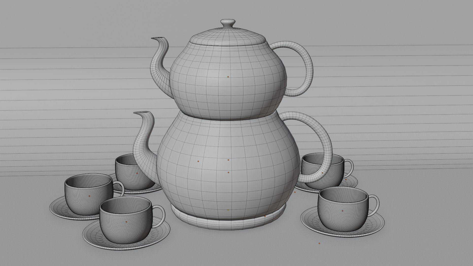 Teapot And Cup Set 3D Model - TurboSquid 1854012