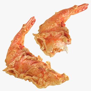 3D model Fried Shrimp 01 Collection