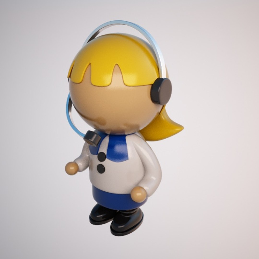 3d Cartoon Operator Character Model