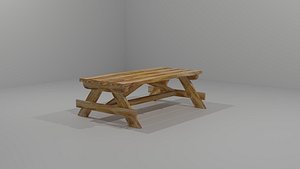 Wooden Table 3D model