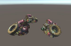 3d model pile trash