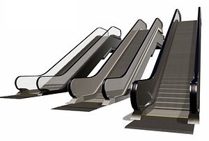 3d escalators stairs