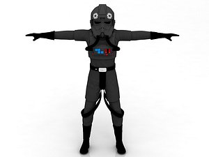 3D tie plote stormtrooper model
