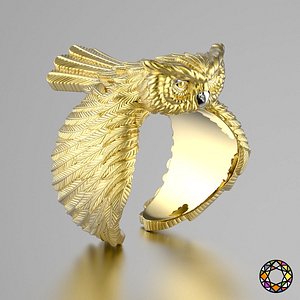 x owl fashion ring
