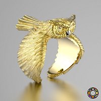 Owl fashion ring 0156