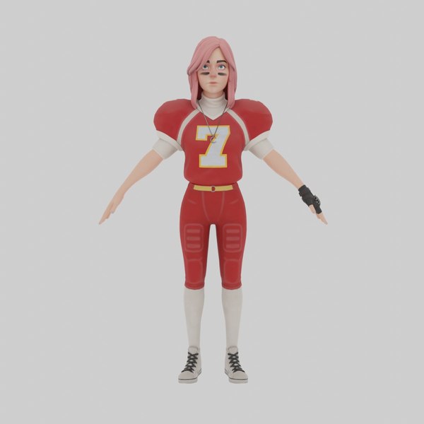 3D Football Girl