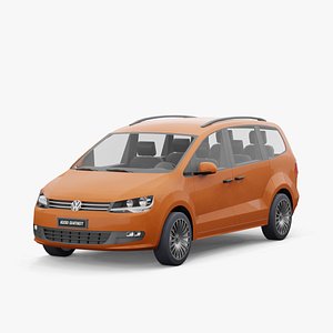 Volkswagen Sharan 2011 lowpoly 3D