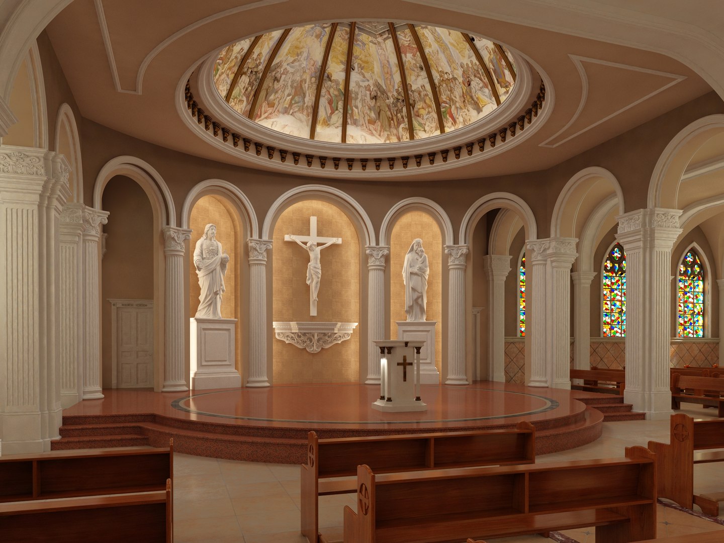 Church Interior 10 3D - TurboSquid 2187184