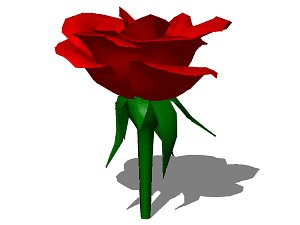 red rose 3d 3ds