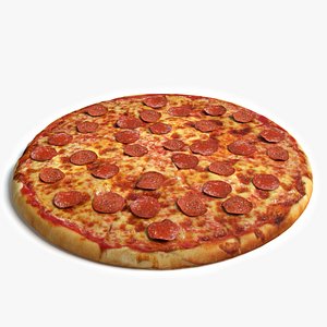 3d model pepperoni pizza