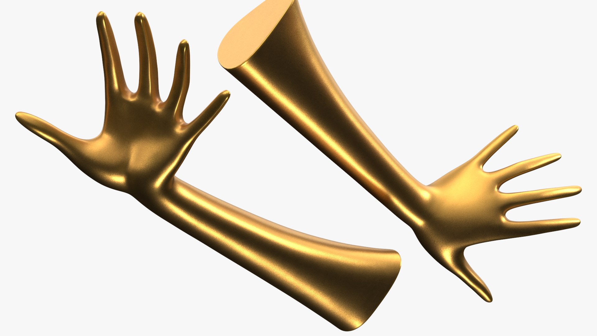 3D Ring Stand Hand Shaped Golden Model - TurboSquid 2304576