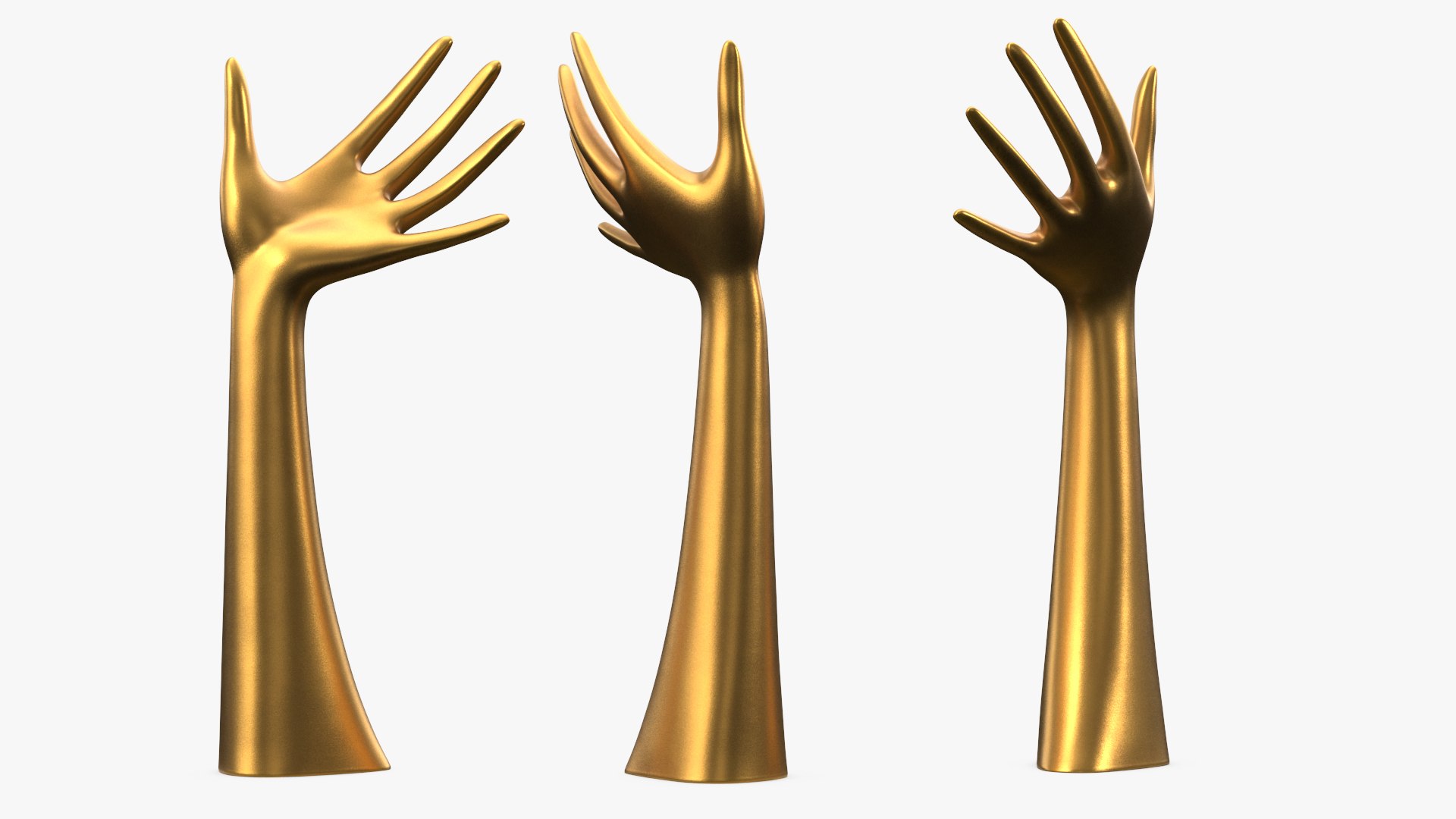 3D Ring Stand Hand Shaped Golden Model - TurboSquid 2304576