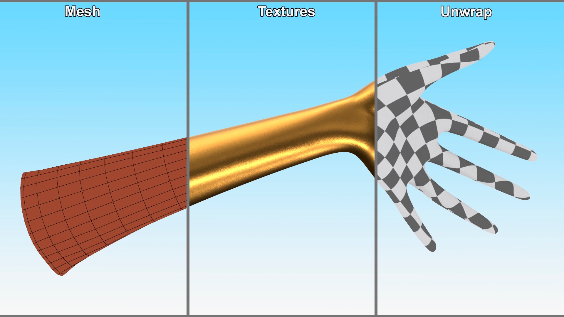 3D Ring Stand Hand Shaped Golden Model - TurboSquid 2304576