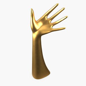 Ring Stand Hand Shaped Golden