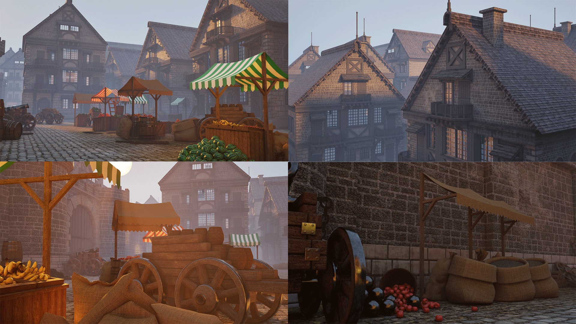 Modular Medieval Village Pack - Vol 1 - TurboSquid 2636714