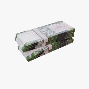 3D model 100 Liberian Dollar LRD