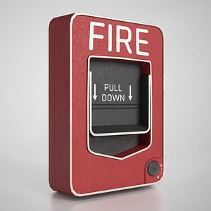 Fire Alarm Pull Station System - Gameready Low-poly 3D model 3D