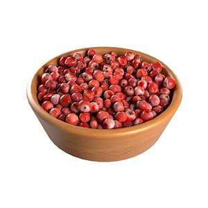 Red dried peppercorn bowl 3D model