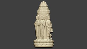 3D model Buddha Asian Seven Action