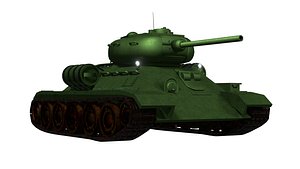 T-34 85 Tank 3D Model