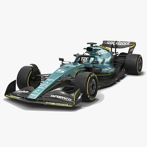 3D Aston Martin F1 Team Season 2022 AMR22 Updated Formula 1 Race Car model
