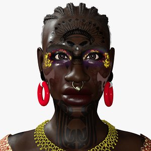 African Woman - 3D Character Model
