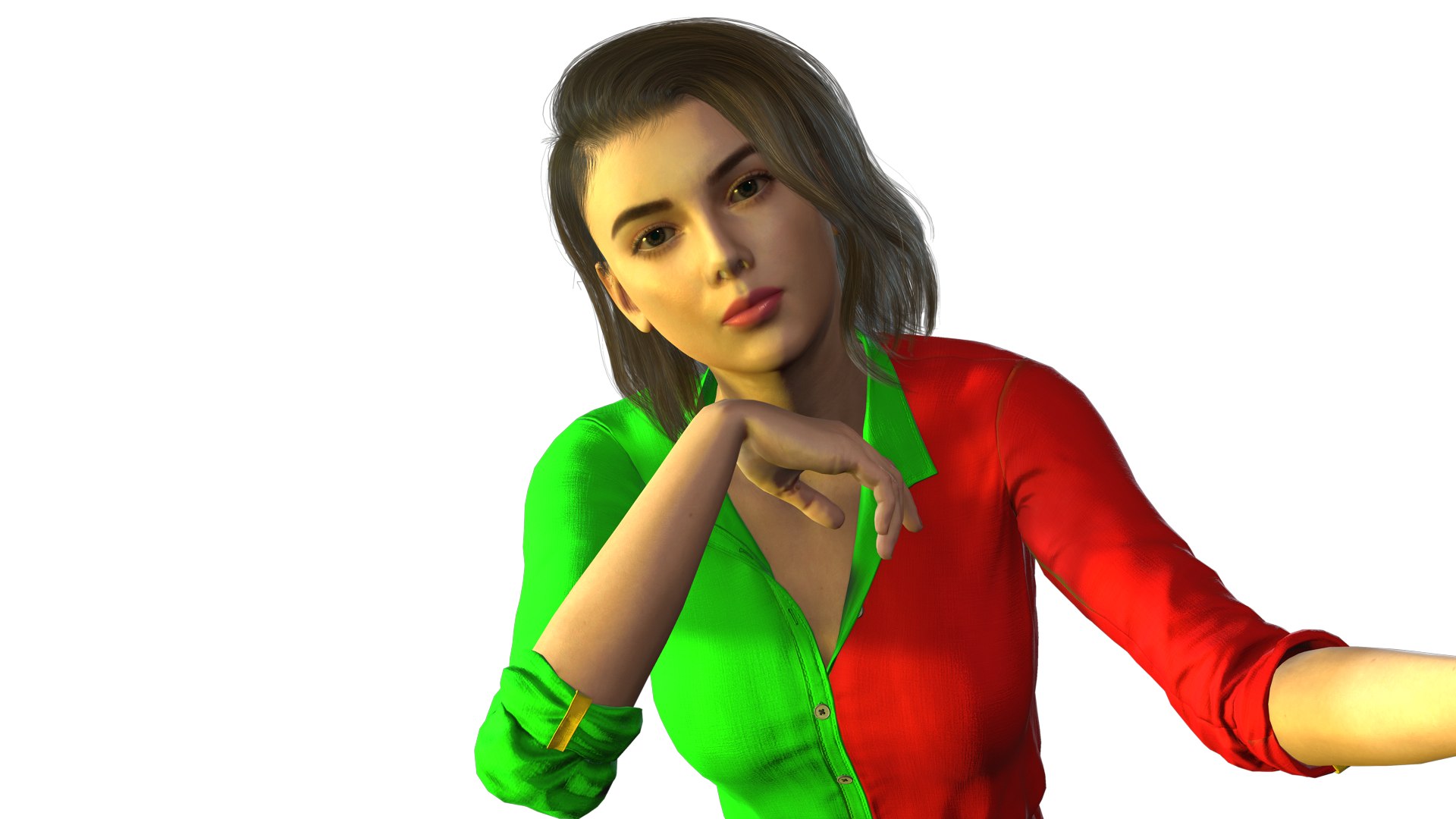 Realistic 3D Female Character High-Quality Rigged Model For Animation ...