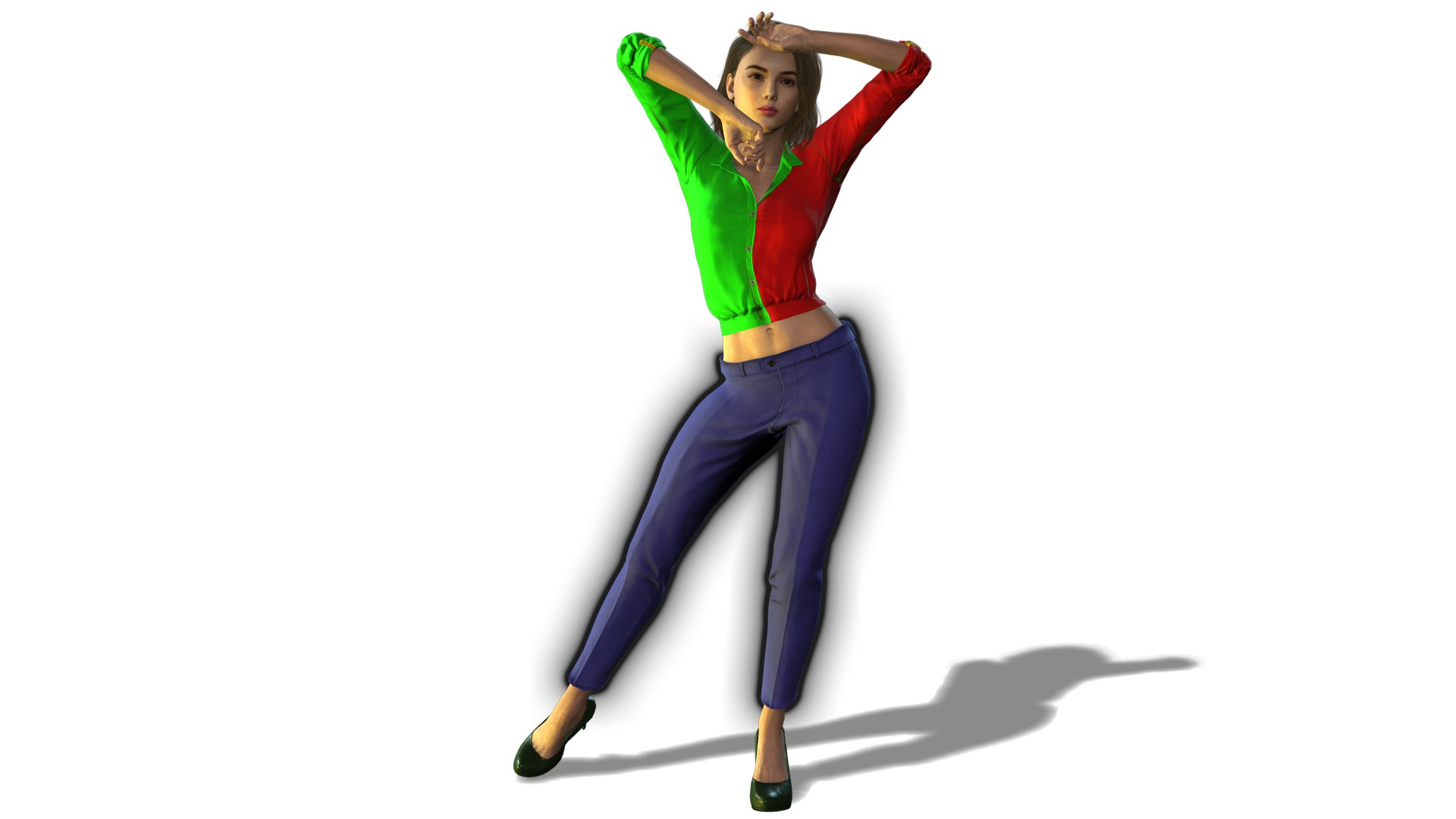 Realistic 3D Female Character High-Quality Rigged Model For Animation ...