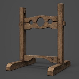 medieval stocks 3D model