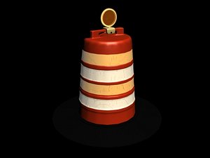 construction barrel 3d model